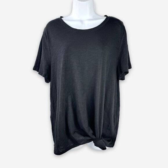 NWT Social Standard By Sanctuary Tee Shirt  Womens XXL Black Tie Knot - Picture 4 of 10